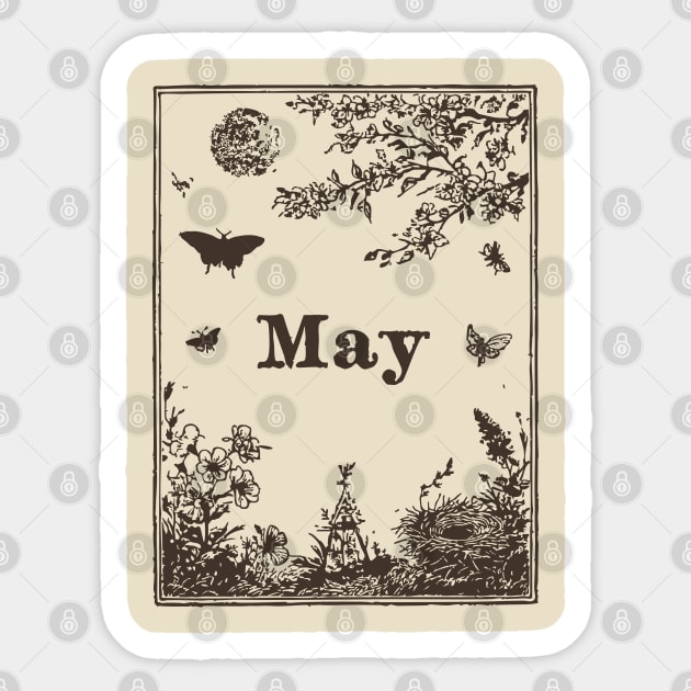 Elegant May Butterflies and Blossoms Sticker by TuncGK